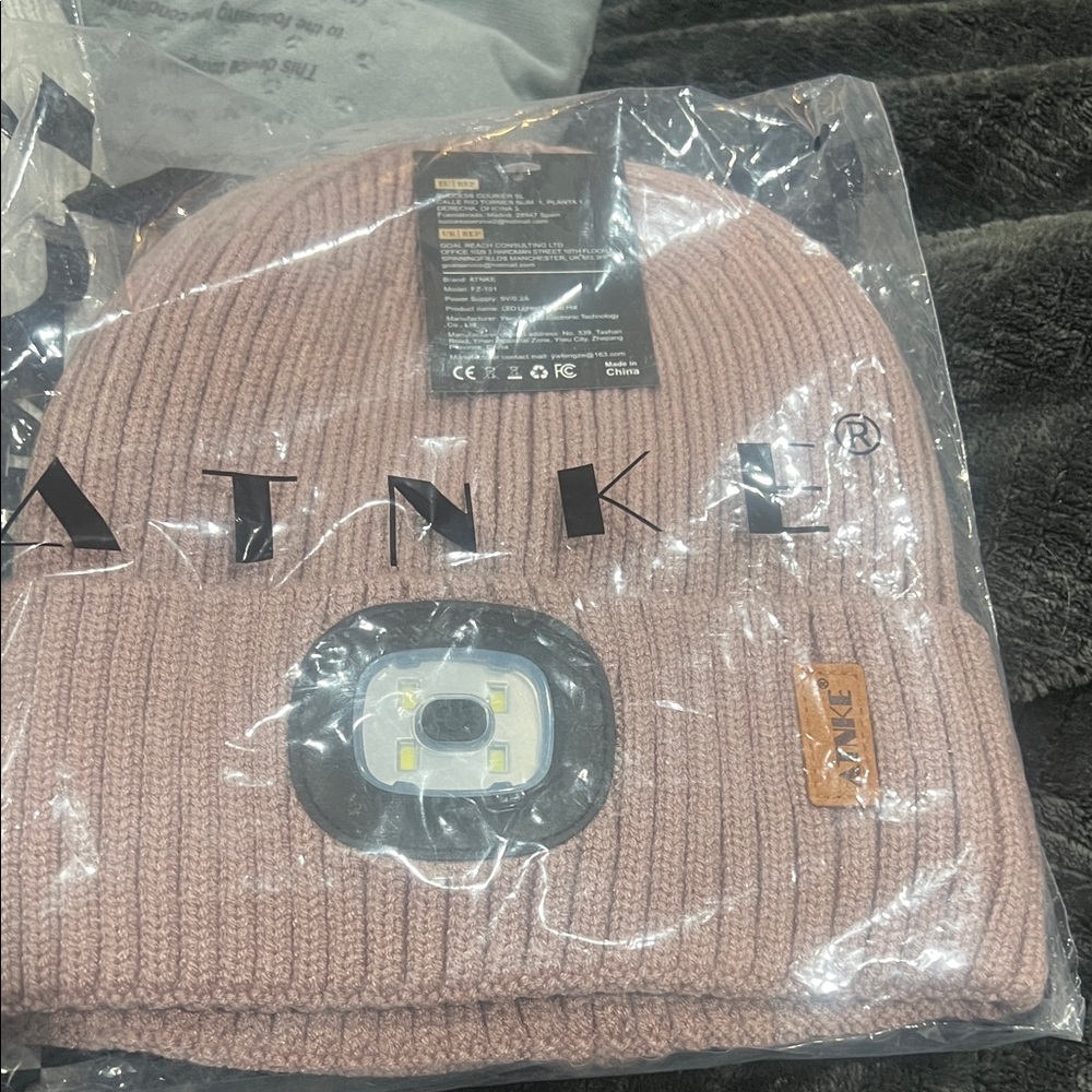 Mauve LED Beanie Hat